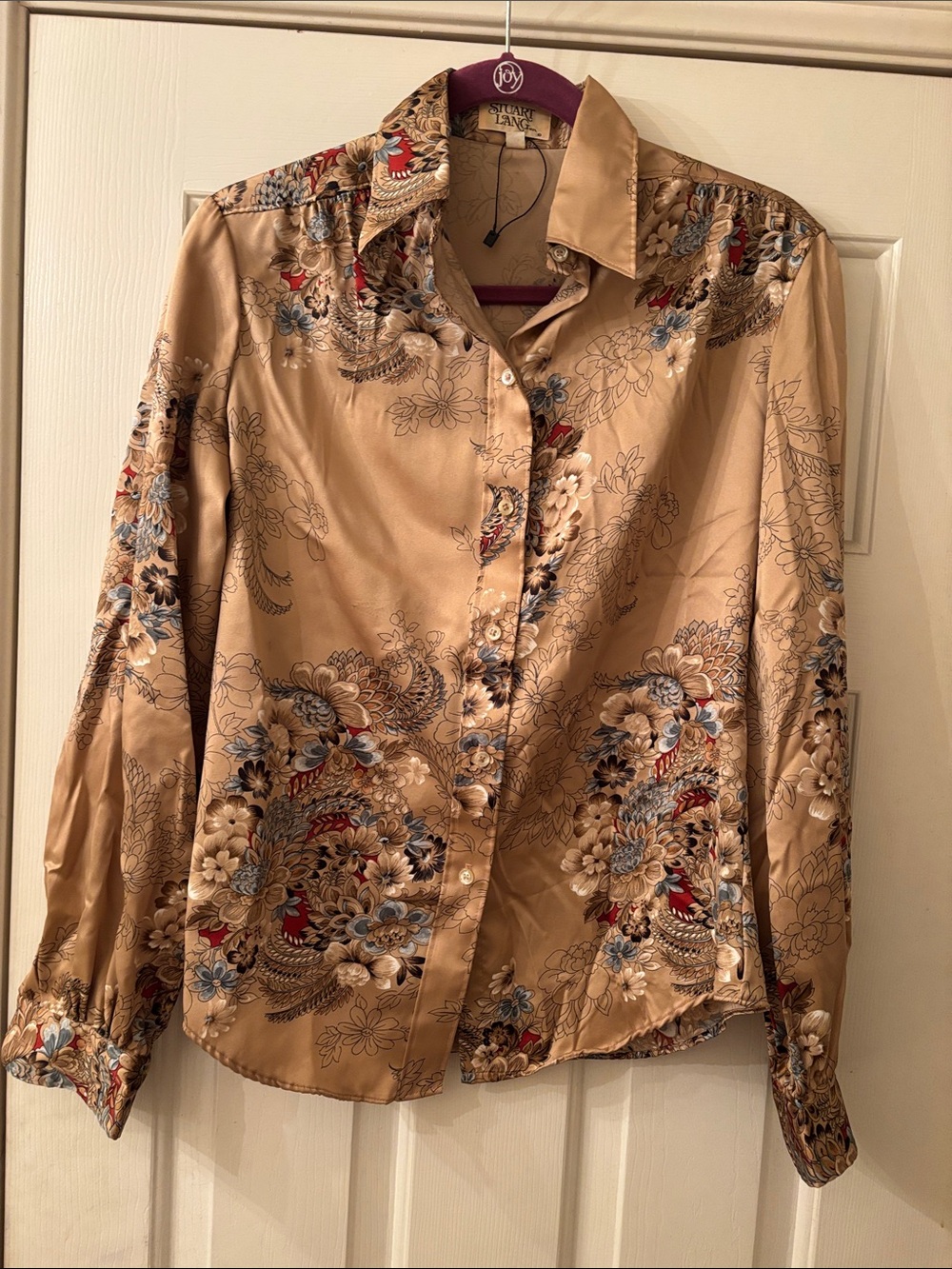 Stuart Lang Vintage 70’s Floral Button-Up Blouse 11/12 EUC